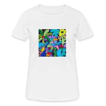 The Pop Art toucan - Women's Breathable T-Shirt - white - Front - AI Model Female 172 dark (172cm)