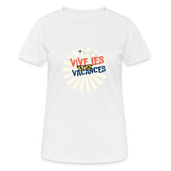 LONG LIVE THE HOLIDAYS. HOLIDAY. HAPPY HOLIDAYS. - Women's Breathable T-Shirt - white - Front - AI Model Female 172 dark (172cm)