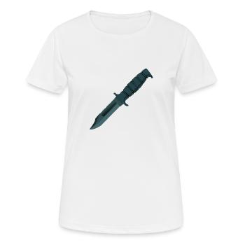 couteau - T-shirt respirant Femme - blanc - Devant - AI Model Female 172 dark (172cm)