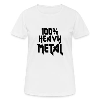 100 Heavy Metal Hard Rock - Frauen T-Shirt atmungsaktiv - Weiß - Vorne - AI Model Female 172 dark (172cm)