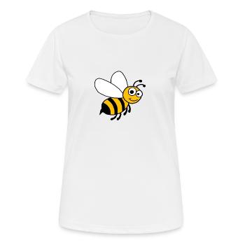 Biene - Frauen T-Shirt atmungsaktiv - Weiß - Vorne - AI Model Female 172 dark (172cm)