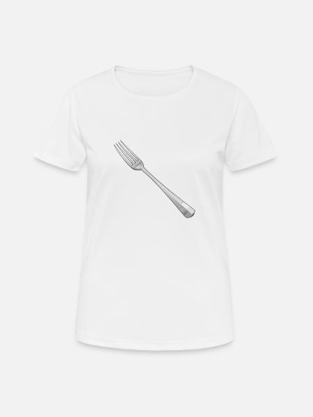 fork - Women's Breathable T-Shirt - white