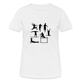 sportif - T-shirt respirant Femme - blanc - Devant - AI Model Female 172 dark (172cm)