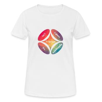 Trance - Frauen T-Shirt atmungsaktiv - Weiß - Vorne - AI Model Female 172 dark (172cm)