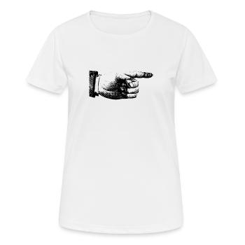 pointer du doigt - T-shirt respirant Femme - blanc - Devant - AI Model Female 172 dark (172cm)