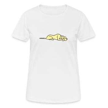 dessin animé chien - T-shirt respirant Femme - blanc - Devant - AI Model Female 172 dark (172cm)