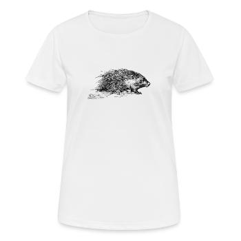 Stachelschwein - Frauen T-Shirt atmungsaktiv - Weiß - Vorne - AI Model Female 172 dark (172cm)
