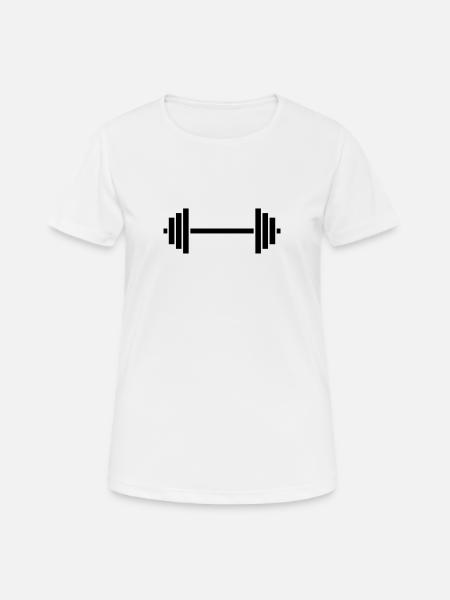 dumbbell - Women's Breathable T-Shirt - white