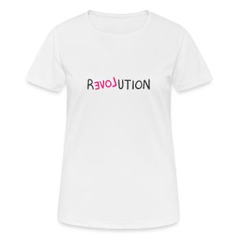 Revolution - Frauen T-Shirt atmungsaktiv - Weiß - Vorne - AI Model Female 172 dark (172cm)
