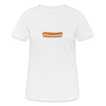 hot dog - Women's Breathable T-Shirt - white - Front - AI Model Female 172 dark (172cm)