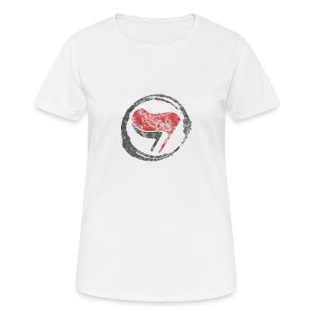 FASCHISMUS ANTIFA FLAGGEN - Frauen T-Shirt atmungsaktiv - Weiß - Vorne - AI Model Female 172 dark (172cm)