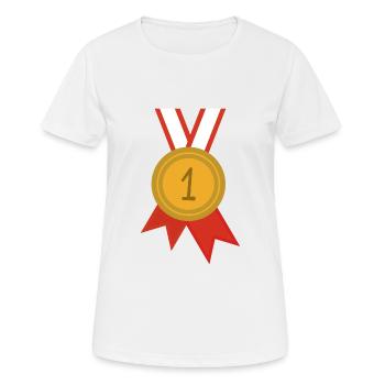 Medal First Place Sport - Women's Breathable T-Shirt - white - Front - AI Model Female 172 dark (172cm)