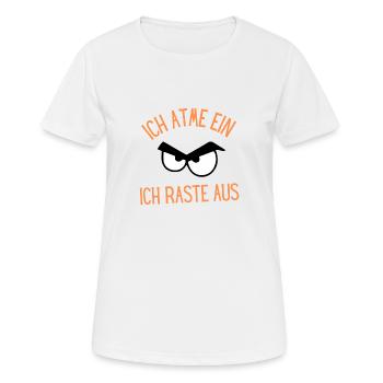 Ich atme ein - Frauen T-Shirt atmungsaktiv - Weiß - Vorne - AI Model Female 172 dark (172cm)