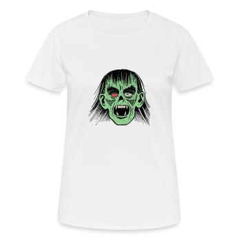 Zombie - Frauen T-Shirt atmungsaktiv - Weiß - Vorne - AI Model Female 172 dark (172cm)