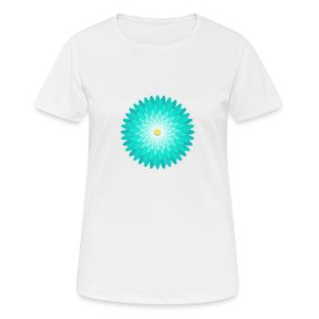 Grafik - Frauen T-Shirt atmungsaktiv - Weiß - Vorne - AI Model Female 172 dark (172cm)