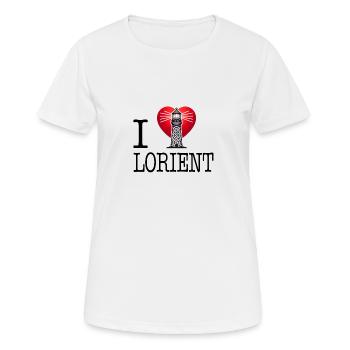 I Love Lorient von I Love Bretagne - Frauen T-Shirt atmungsaktiv - Weiß - Vorne - AI Model Female 172 dark (172cm)