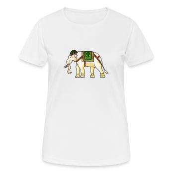 Sweet Elephant - Frauen T-Shirt atmungsaktiv - Weiß - Vorne - AI Model Female 172 dark (172cm)