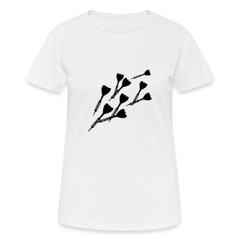 Jeu de fléchettes - T-shirt respirant Femme - blanc - Devant - AI Model Female 172 dark (172cm)