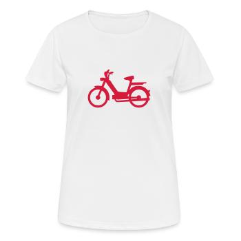 Mofa - Frauen T-Shirt atmungsaktiv - Weiß - Vorne - AI Model Female 172 dark (172cm)