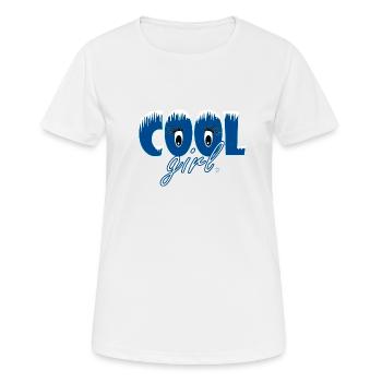 cool girl - Frauen T-Shirt atmungsaktiv - Weiß - Vorne - AI Model Female 172 dark (172cm)