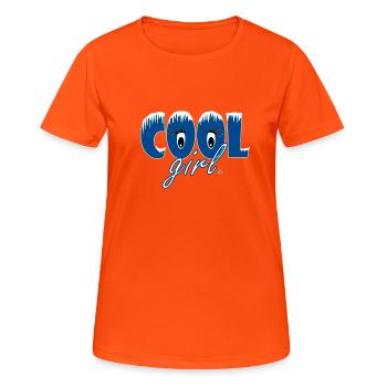 fille sympa - T-shirt respirant Femme - orange néon - Devant - AI Model Female 172 dark (172cm)