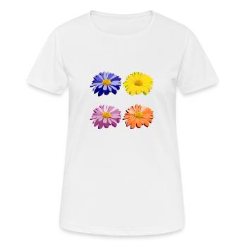 fleurs - T-shirt respirant Femme - blanc - Devant - AI Model Female 172 dark (172cm)