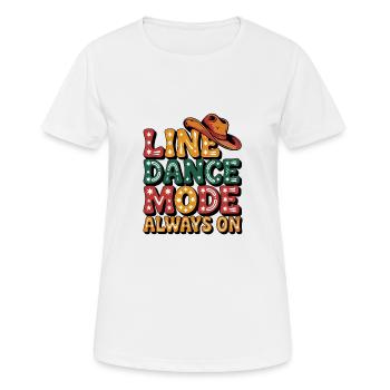 Toujours en mode danse en ligne design coloré LInedance - T-shirt respirant Femme - blanc - Devant - AI Model Female 172 dark (172cm)