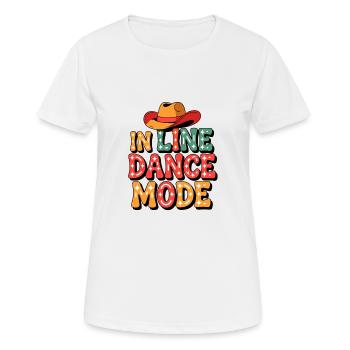 Toujours en mode danse en ligne design coloré LInedance - T-shirt respirant Femme - blanc - Devant - AI Model Female 172 dark (172cm)