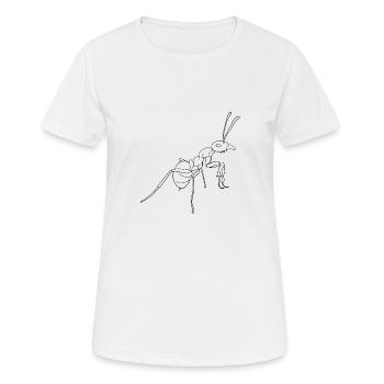 Ameise - Frauen T-Shirt atmungsaktiv - Weiß - Vorne - AI Model Female 172 dark (172cm)