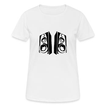 Musik Boxen Soundsystem - Frauen T-Shirt atmungsaktiv - Weiß - Vorne - AI Model Female 172 dark (172cm)