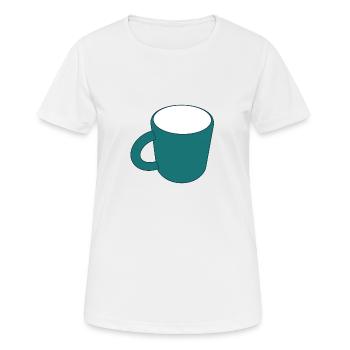 Empty coffee cup - Women's Breathable T-Shirt - white - Front - AI Model Female 172 dark (172cm)