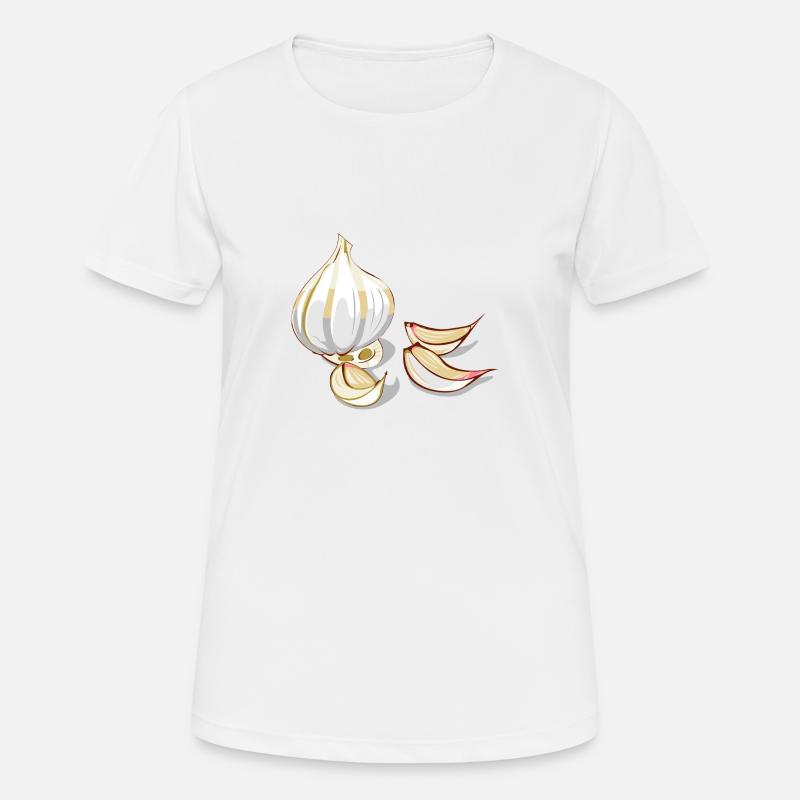 garlic - Women's Breathable T-Shirt - white