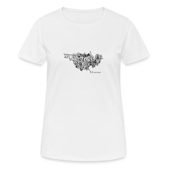 Passau Carte de quartier - T-shirt respirant Femme - blanc - Devant - AI Model Female 172 dark (172cm)