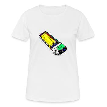 Buntes Feuerzeug - Frauen T-Shirt atmungsaktiv - Weiß - Vorne - AI Model Female 172 dark (172cm)