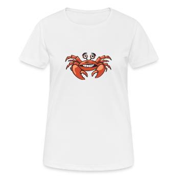 Krebs - Frauen T-Shirt atmungsaktiv - Weiß - Vorne - AI Model Female 172 dark (172cm)