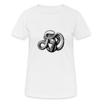 Serpent Reptiles terrariums Illustration - T-shirt respirant Femme - blanc - Devant - AI Model Female 172 dark (172cm)