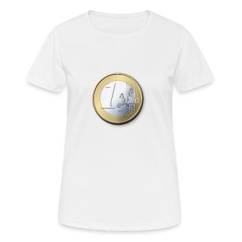 1 Euro shirt - T-shirt respirant Femme - blanc - Devant - AI Model Female 172 dark (172cm)