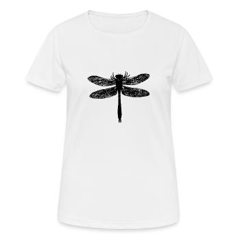 Libelle - Frauen T-Shirt atmungsaktiv - Weiß - Vorne - AI Model Female 172 dark (172cm)