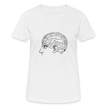 Kopf mit Gedanken, Gehirn - Frauen T-Shirt atmungsaktiv - Weiß - Vorne - AI Model Female 172 dark (172cm)