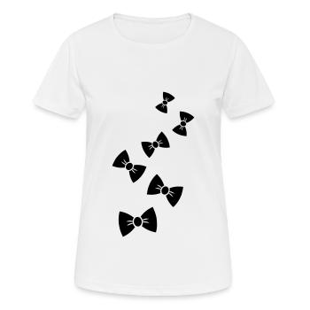 Bow Tie Gentleman - Women's Breathable T-Shirt - white - Front - AI Model Female 172 dark (172cm)