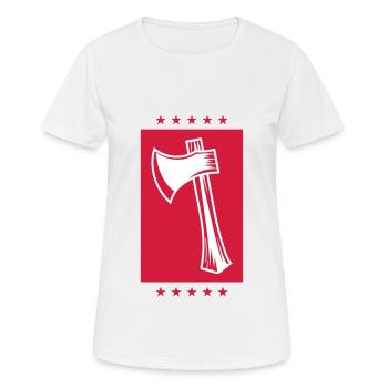 Axt Icon - Frauen T-Shirt atmungsaktiv - Weiß - Vorne - AI Model Female 172 dark (172cm)