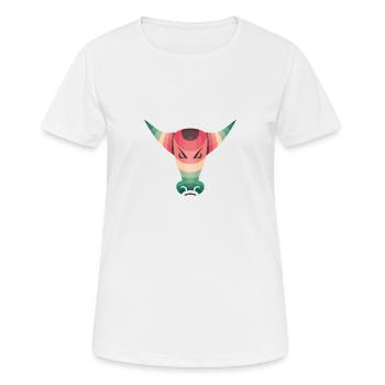 taureau en colère - T-shirt respirant Femme - blanc - Devant - AI Model Female 172 dark (172cm)