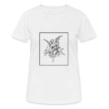 Angel Engel - Frauen T-Shirt atmungsaktiv - Weiß - Vorne - AI Model Female 172 dark (172cm)