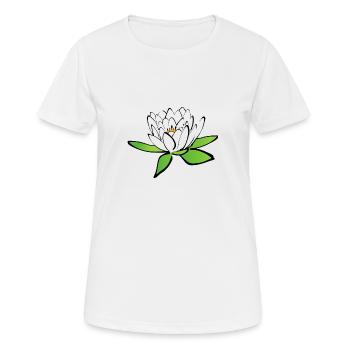 fleur de lotus - T-shirt respirant Femme - blanc - Devant - AI Model Female 172 dark (172cm)