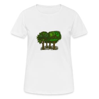 Wald - Frauen T-Shirt atmungsaktiv - Weiß - Vorne - AI Model Female 172 dark (172cm)