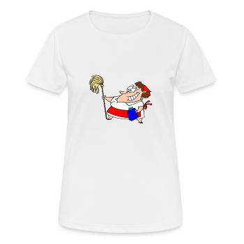 Putzfrau - Frauen T-Shirt atmungsaktiv - Weiß - Vorne - AI Model Female 172 dark (172cm)