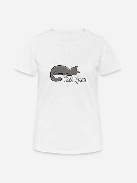 Cat mom - Women's Breathable T-Shirt - white