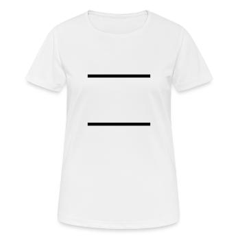 Linien // Striche //Doppellinie // doppel //Emblem - Frauen T-Shirt atmungsaktiv - Weiß - Vorne - AI Model Female 172 dark (172cm)