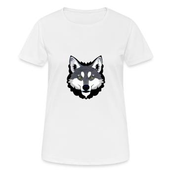 Wolf - Frauen T-Shirt atmungsaktiv - Weiß - Vorne - AI Model Female 172 dark (172cm)