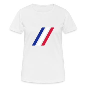 france stripe flag - Frauen T-Shirt atmungsaktiv - Weiß - Vorne - AI Model Female 172 dark (172cm)